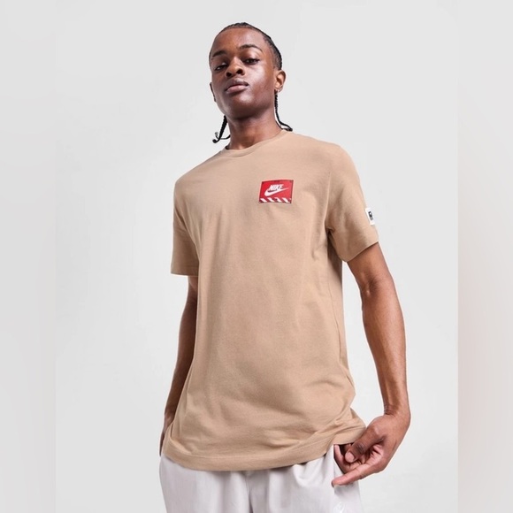 Nike Logo Tan Tee Gundam Collaboration Limited Rare Size Small - Picture 1 of 9